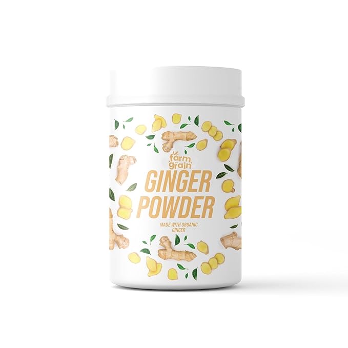 FARM GRAIN Premium Pure Dried Ginger Powder - 250g for Cooking & Health