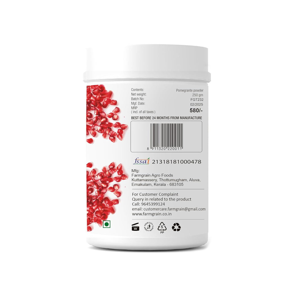 Pure Organic Pomegranate Anar Powder for Drinks & Face Packs 250g