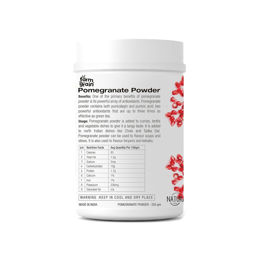 Pure Organic Pomegranate Anar Powder for Drinks & Face Packs 250g