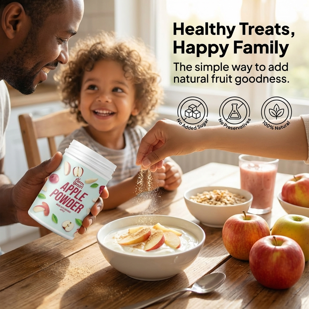 Apple Powder 250g | | No Added Sugar and Preservatives | Milkshakes | Dessert Recipes | Fruit Powder