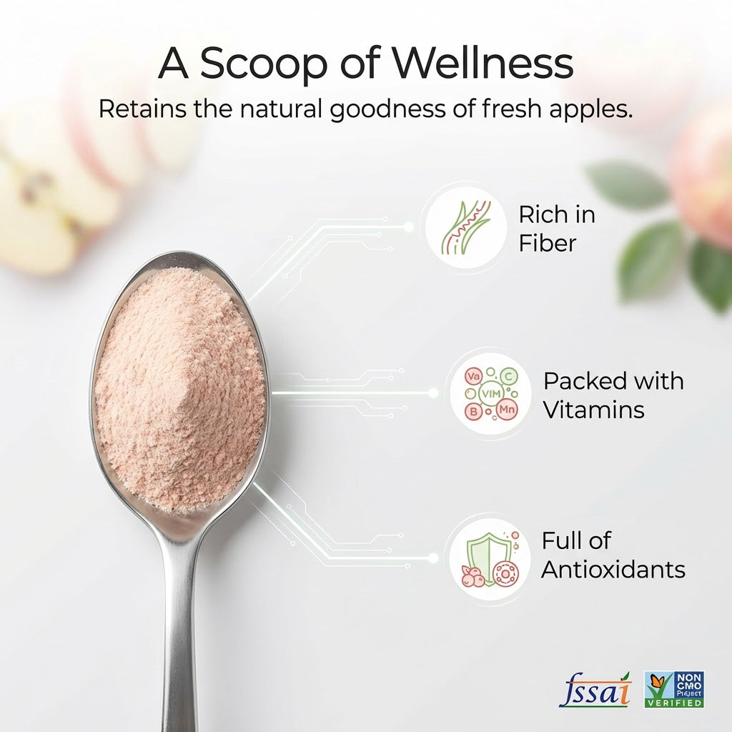 Apple Powder 250g | | No Added Sugar and Preservatives | Milkshakes | Dessert Recipes | Fruit Powder