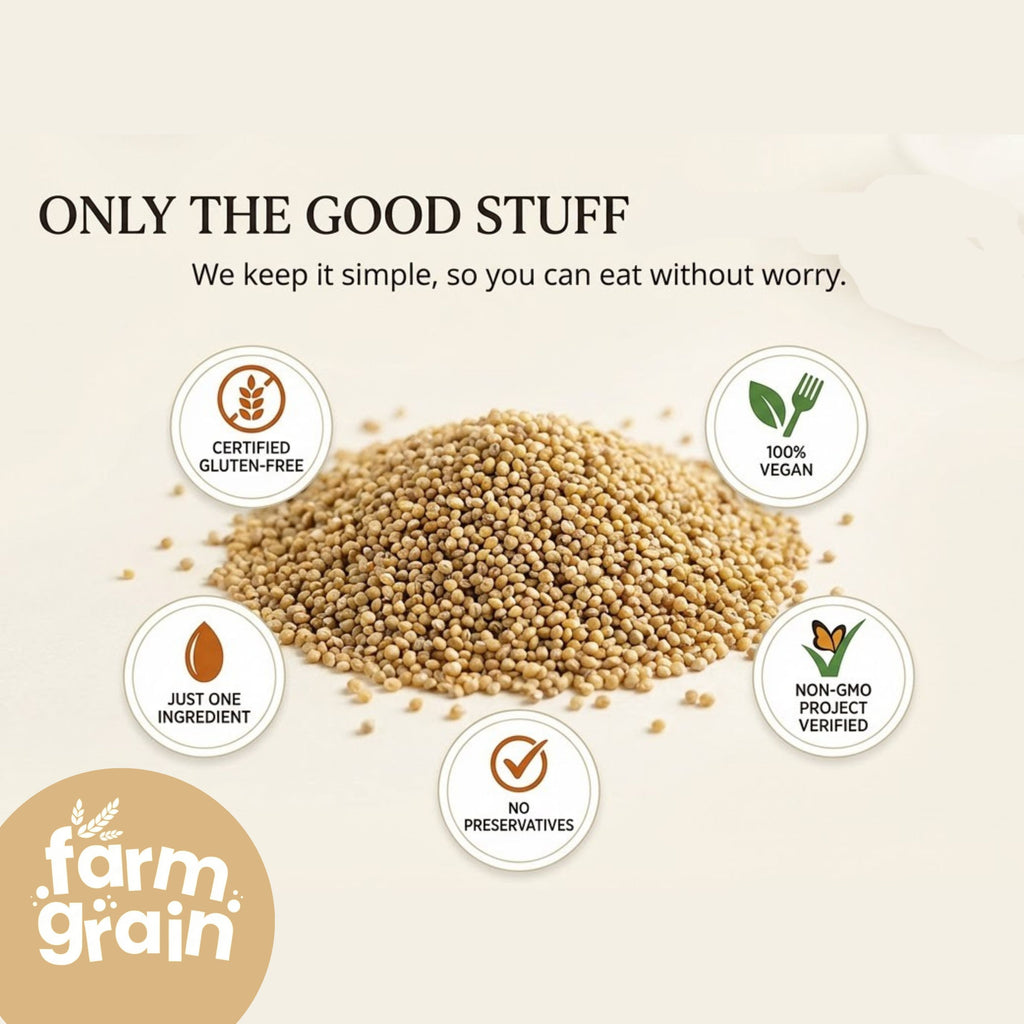 Barnyard Millet | 100% Natural & Gluten-Free | Khira Seeds | Rice Replacement | Cooks in 15 Minutes - 900g