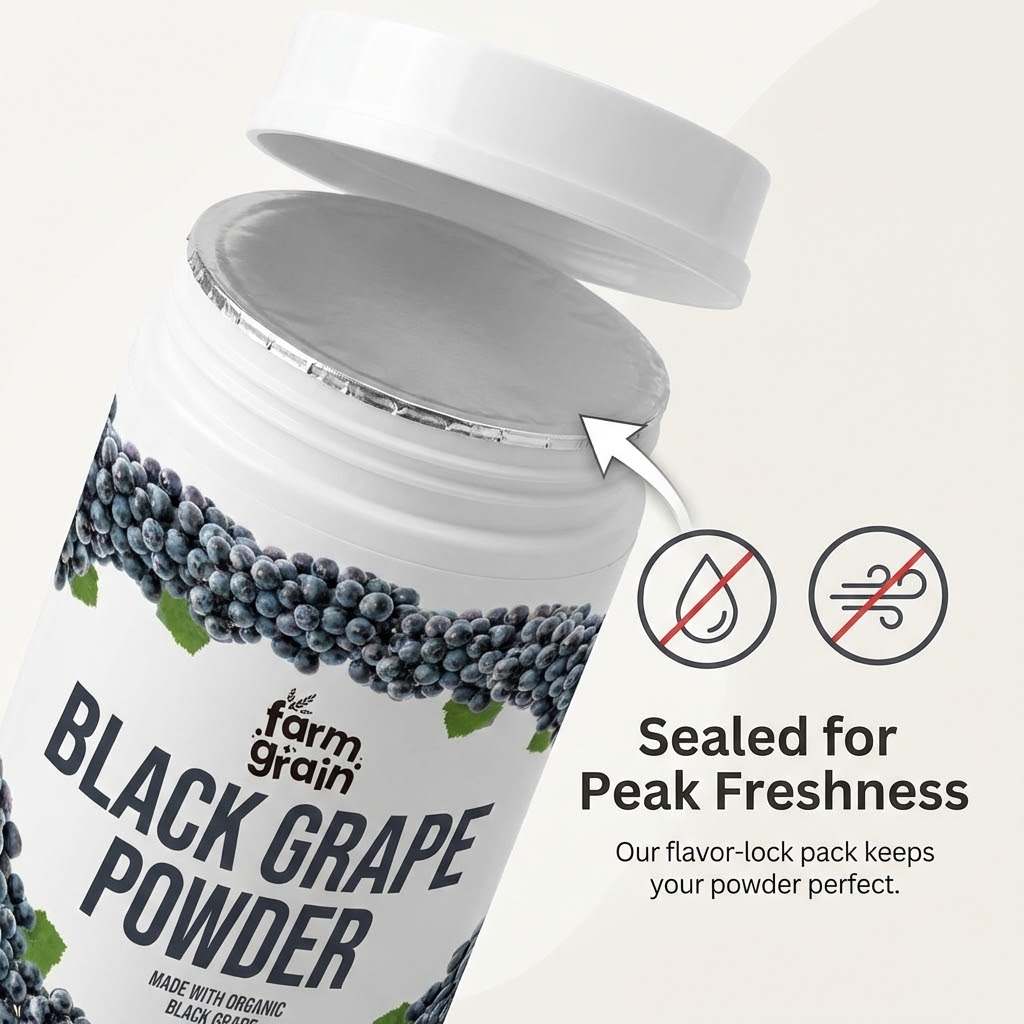 Black Grape Powder for Juice/Cooking 250g | Ready to use Pure Grape Fruit Powder | No added Colours & Preservatives