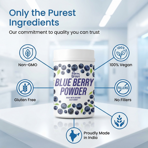Blueberry Powder - 250g | Spray Dried (Blueberries) | Superfood Powder for Smoothies, Juices, Baking, and Energy Drinks