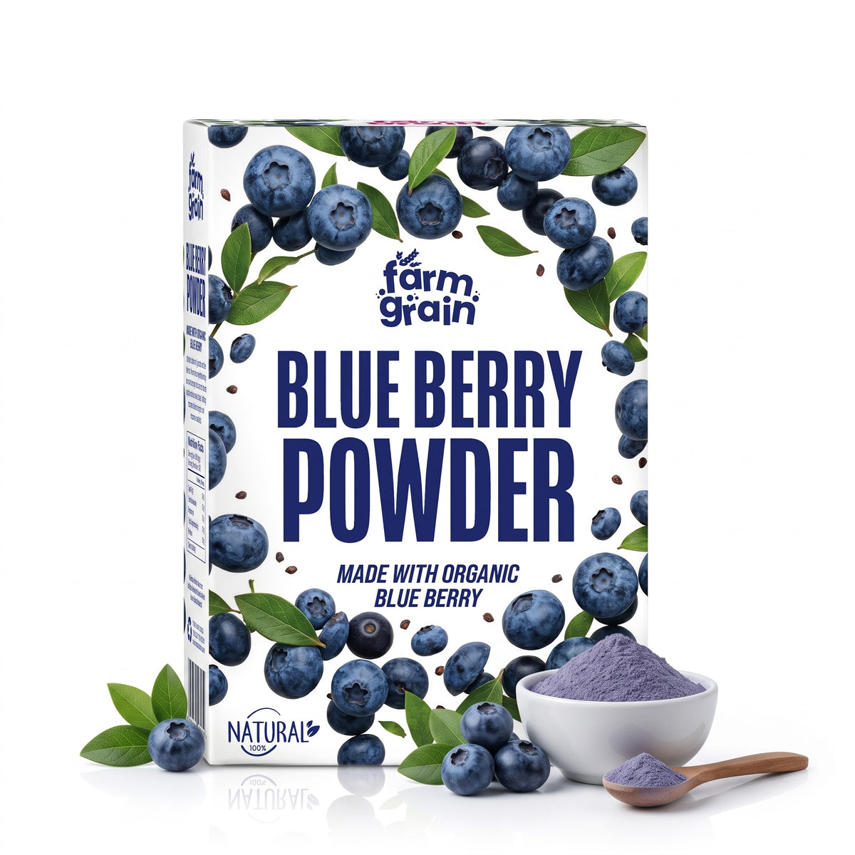 Blueberry Powder - 250g | Spray Dried (Blueberries) | Superfood Powder for Smoothies, Juices, Baking, and Energy Drinks