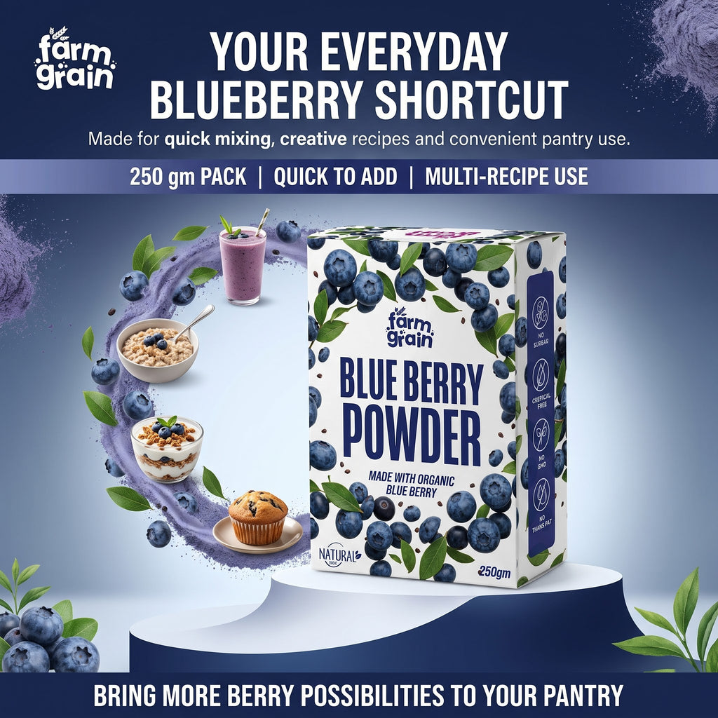 Blueberry Powder - 250g | Spray Dried (Blueberries) | Superfood Powder for Smoothies, Juices, Baking, and Energy Drinks