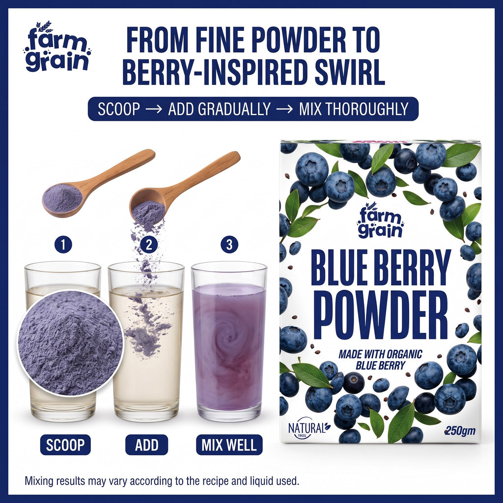 Blueberry Powder - 250g | Spray Dried (Blueberries) | Superfood Powder for Smoothies, Juices, Baking, and Energy Drinks