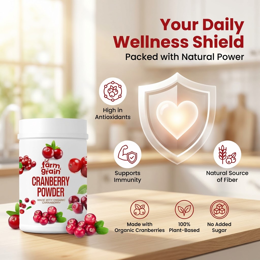 Cranberry Powder Made With Organic Carnberry 250g | High Antioxidants, Dietary Fiber | No Gluten | Immunity Booster