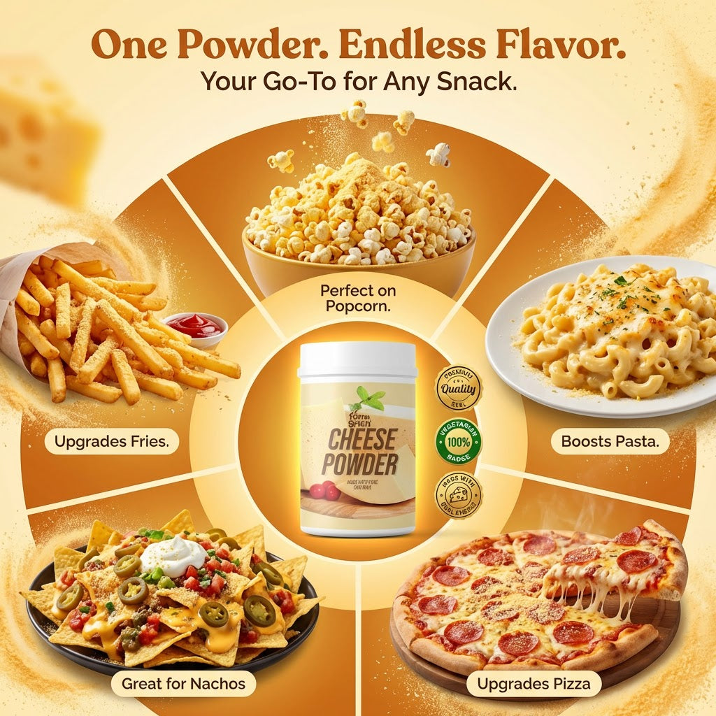 Cheese Powder | Versatile Cheese Flavor for Popcorn, Pasta, Pizza, Nachos & Fries | 250g