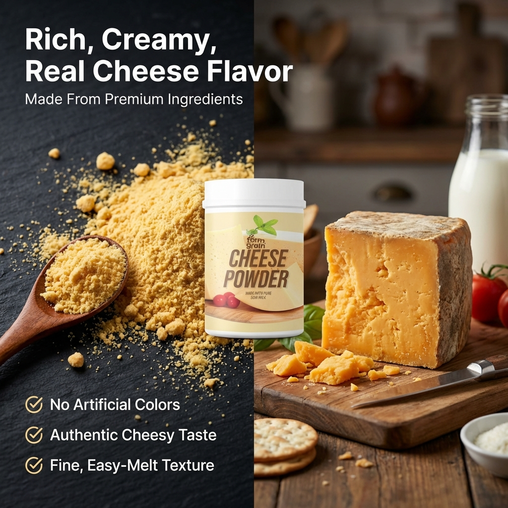 Cheese Powder | Versatile Cheese Flavor for Popcorn, Pasta, Pizza, Nachos & Fries | 250g