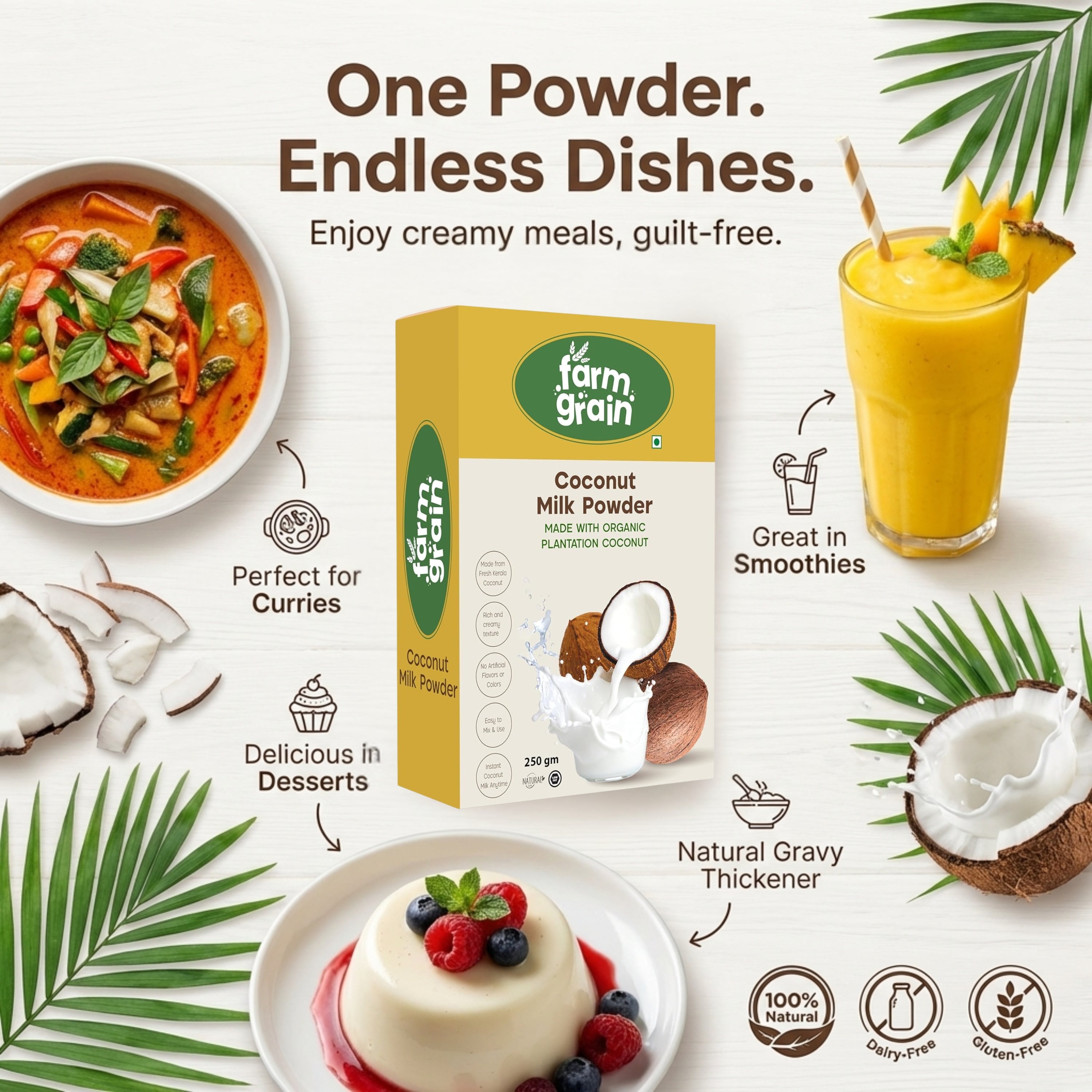 Coconut Milk Powder - 250g | Keto Friendly | Dairy Free