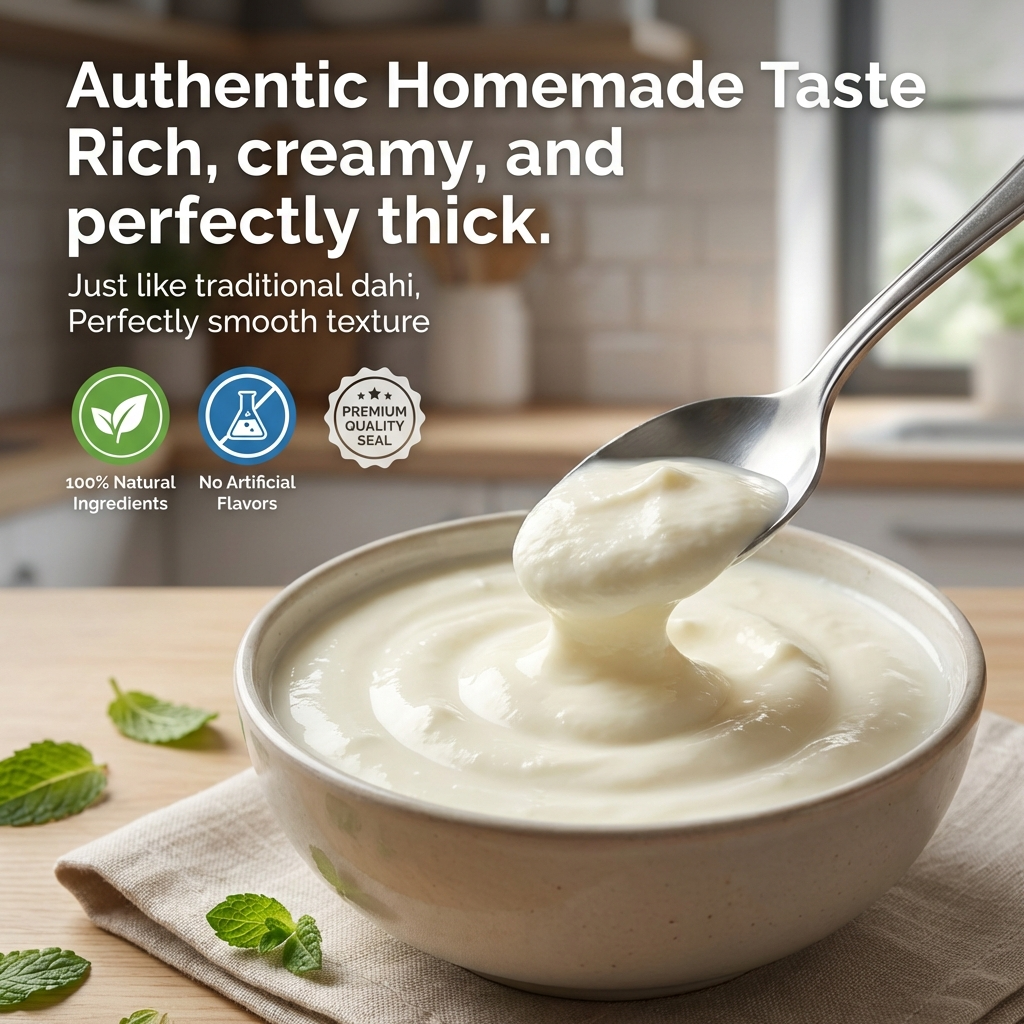 Curd Powder | Natural & Pure Dahi Powder | Ready-to-Make Curd Mix - 200g