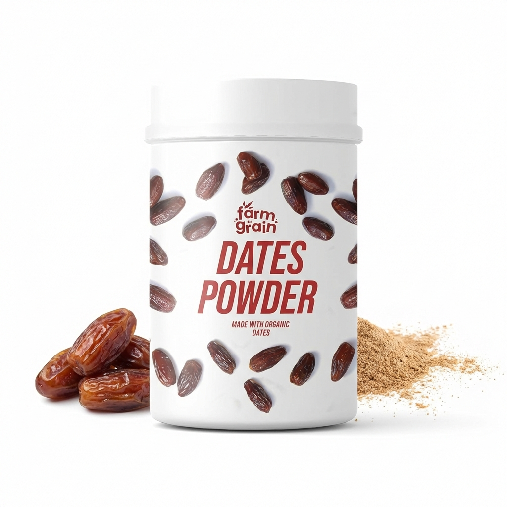 Dates Powder | Kharik/Khajur Powder | 100% Natural Sweetener | No Preservatives, No Chemicals | Healthy Substitute for Refined Sugar | Dates Powder for Little Ones - 250g