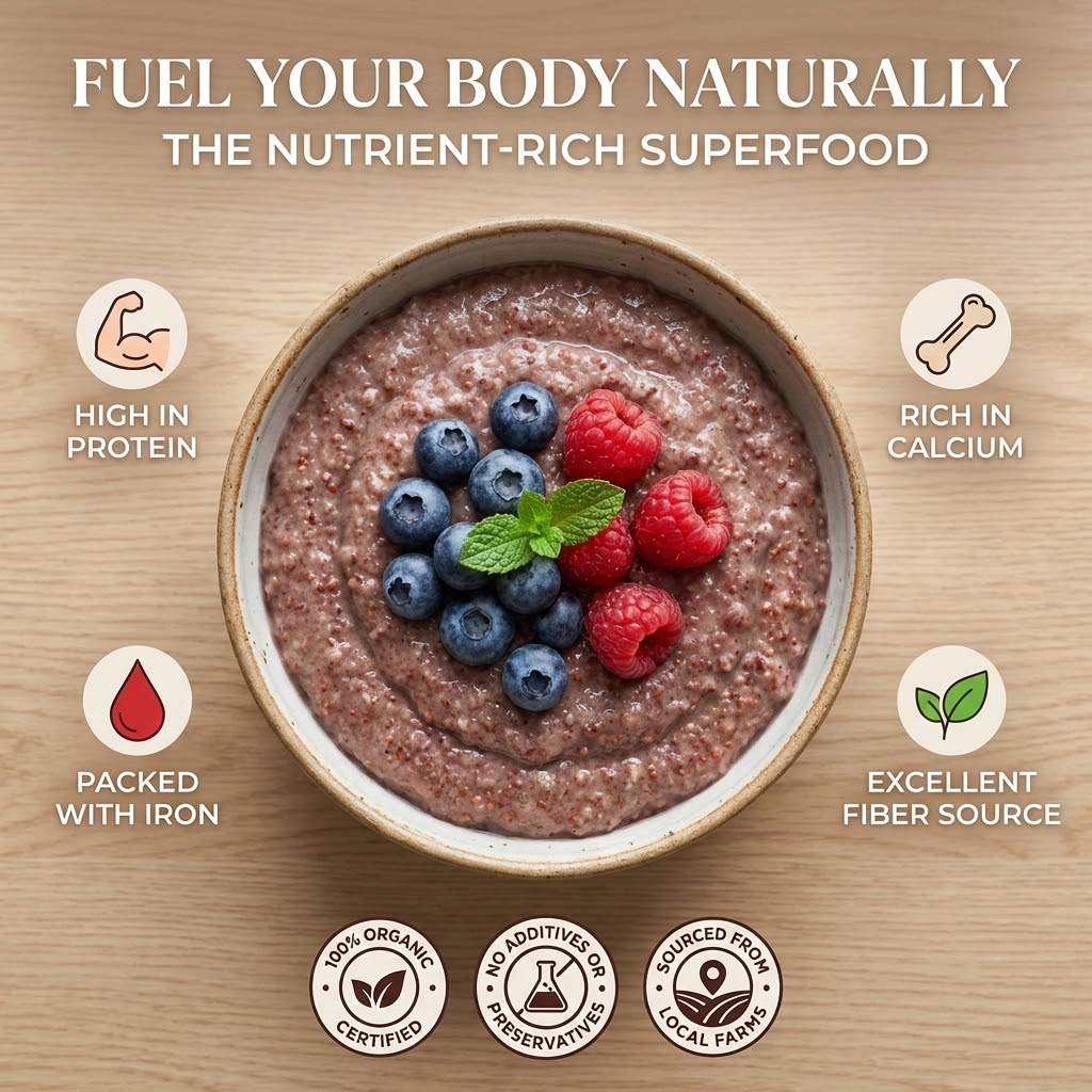 Finger Millets (Ragi) - High Protein, Gluten-Free, Nutrient-Rich, Ideal for Healthy Meals, Smoothies, and Baking - 900g Pack, 100% Natural & Organic