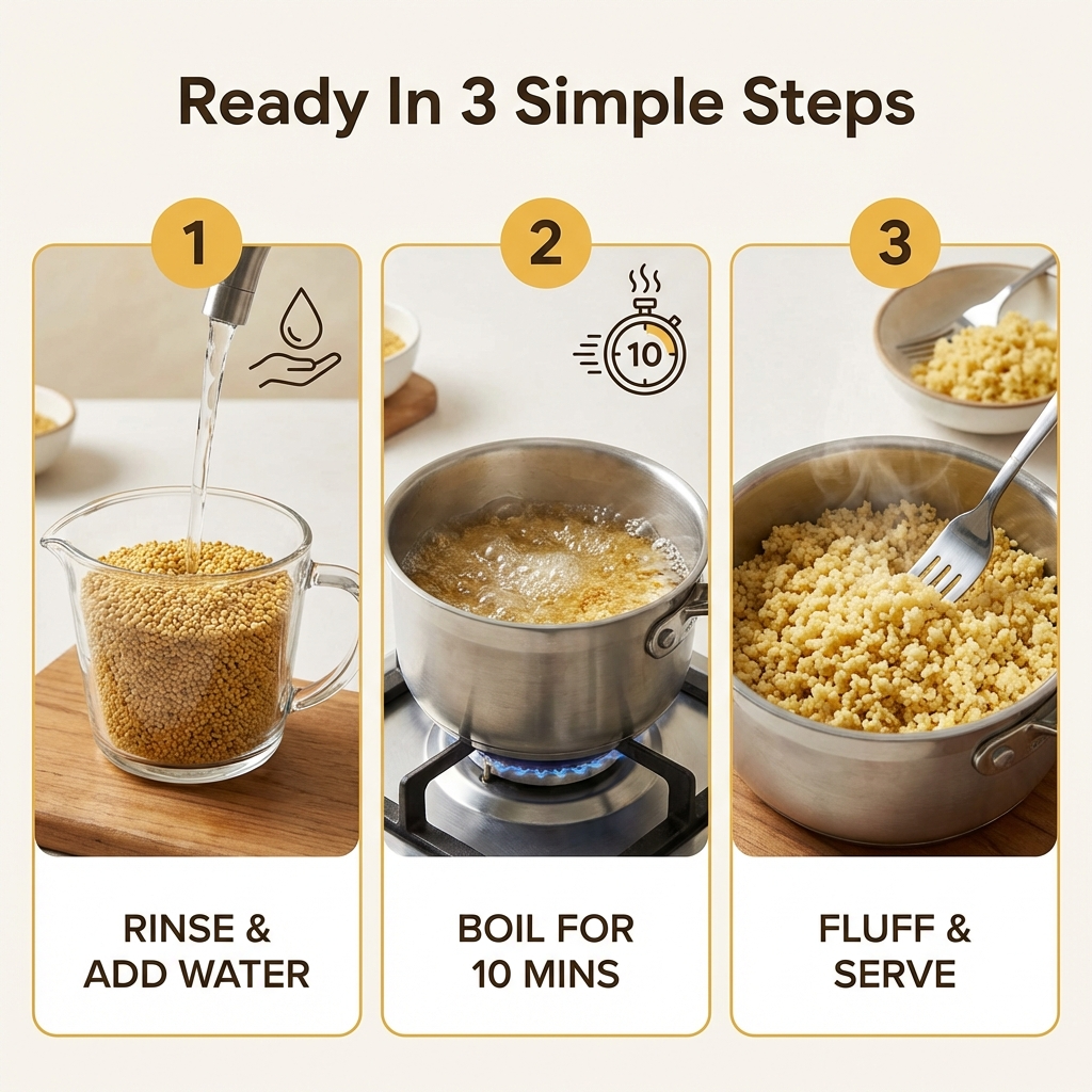 Foxtail Millet Whole Grain | Kangani Seeds | Rice Replacement | High Fibre and Plant Protein | Gluten Free | Cooks in 10 minutes - 900g