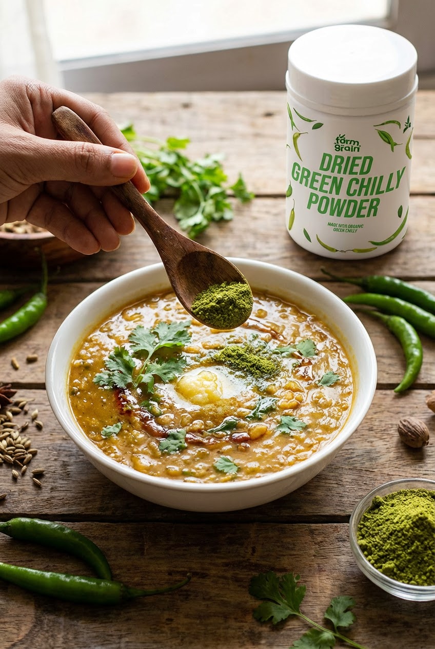 Green Chili Powder | Hari Mirchi Powder | Ready to Use | Pure & Spicy 250g