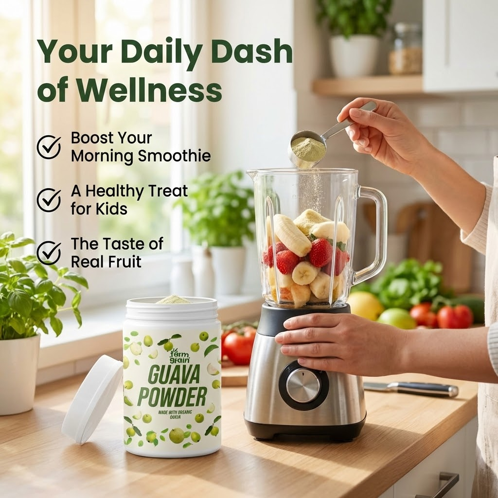 Guava Powder - 250g | For Juices, Moctails, cocktail mix | Spicy gauva Juice | Cake | Milkshake, Immunity Booster Ingredient in beverages