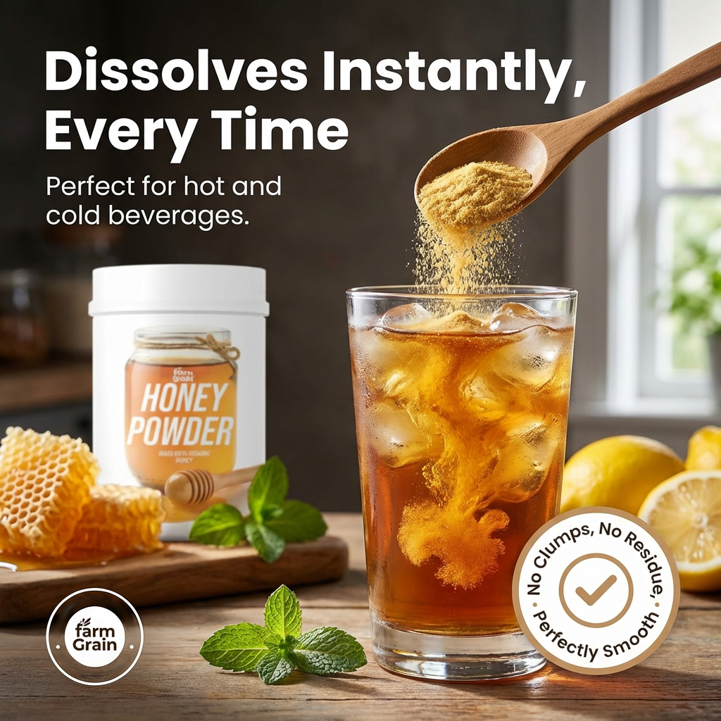 Honey Powder - Natural Sweetener | Dried Honey for Food, Beverages, Bakery, Cosmetics