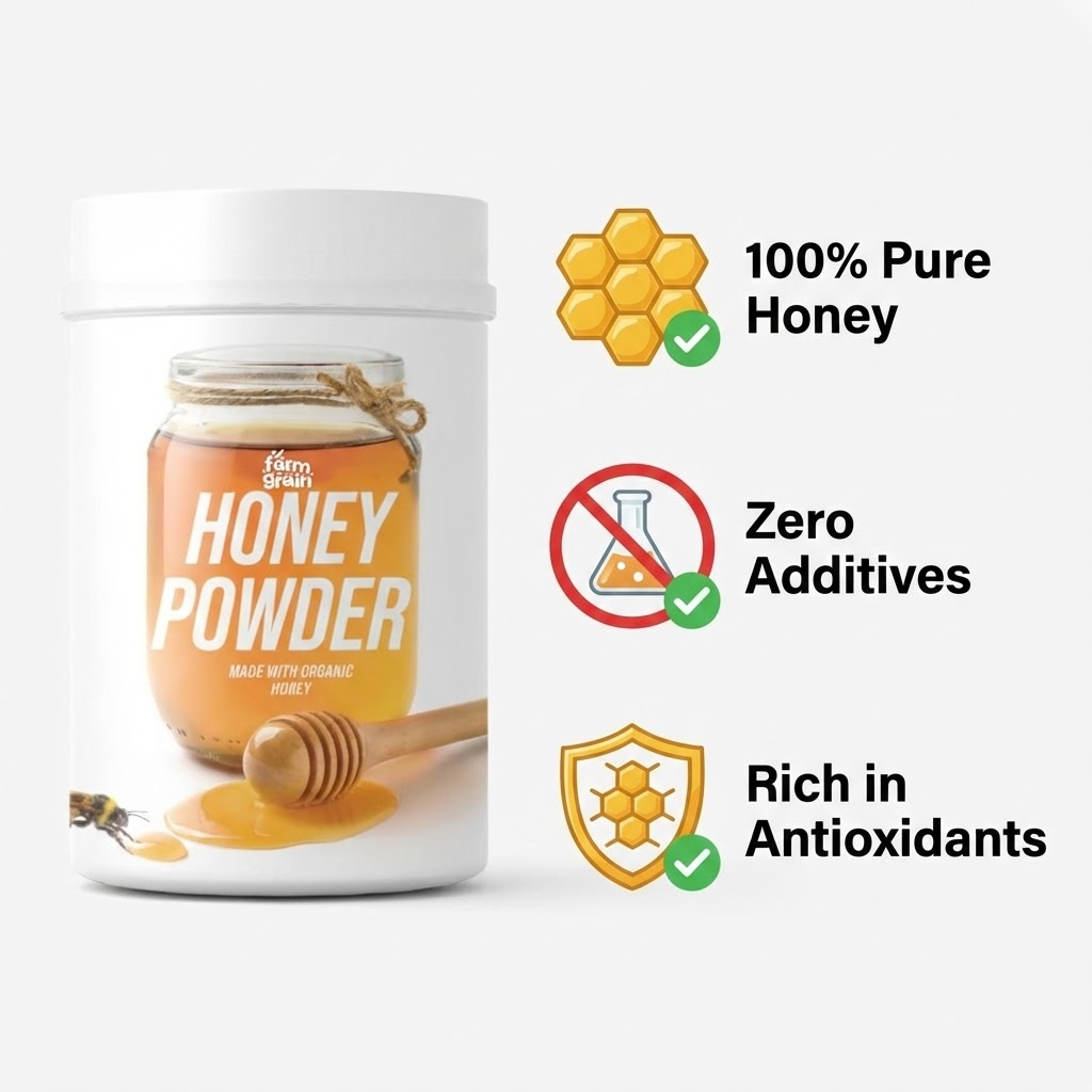 Honey Powder - Natural Sweetener | Dried Honey for Food, Beverages, Bakery, Cosmetics