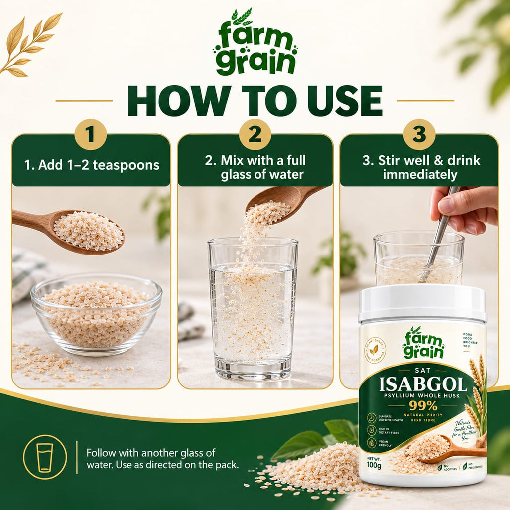 Sat Isabgol Psyllium Husk White