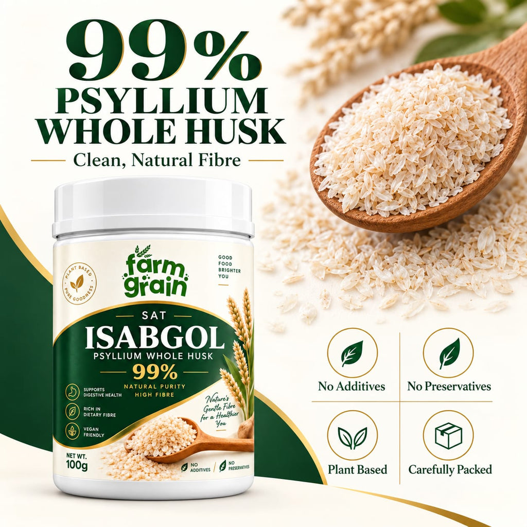 Sat Isabgol Psyllium Husk White