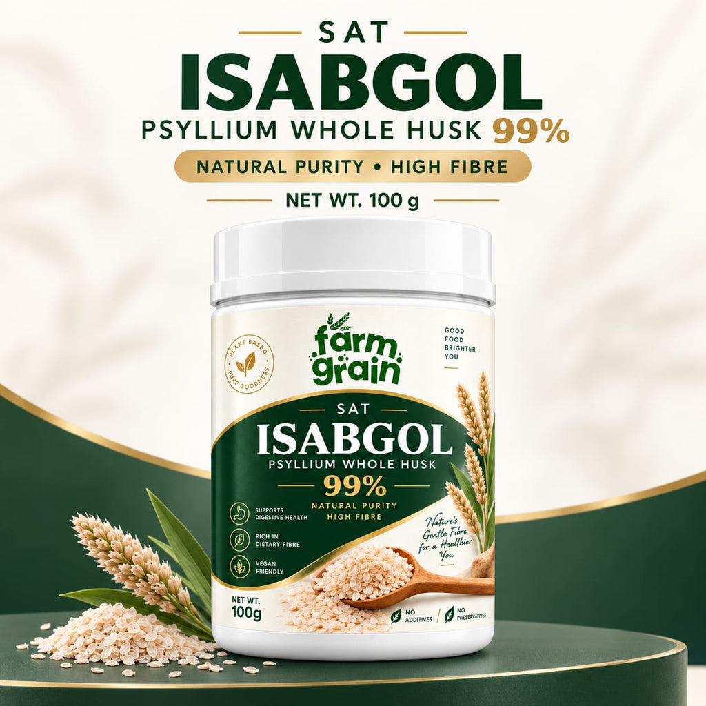 Sat Isabgol Psyllium Husk White