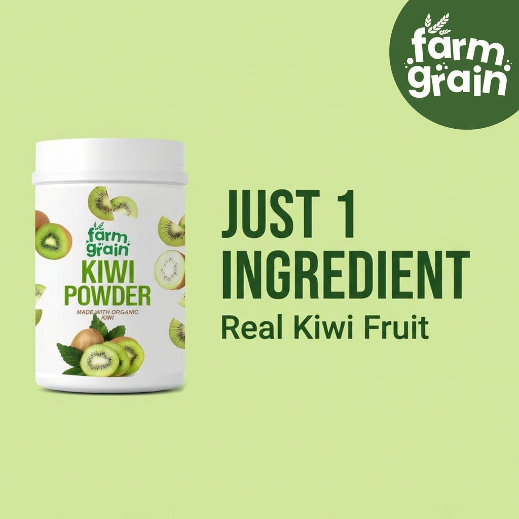 Kiwi Fruit Juice Powder, Natural Freeze Dried, Tangy, Vegan, Gluten-Free, No Sugar Added, Superfood for Smoothies, Drinks, Baking, 250gm Jar