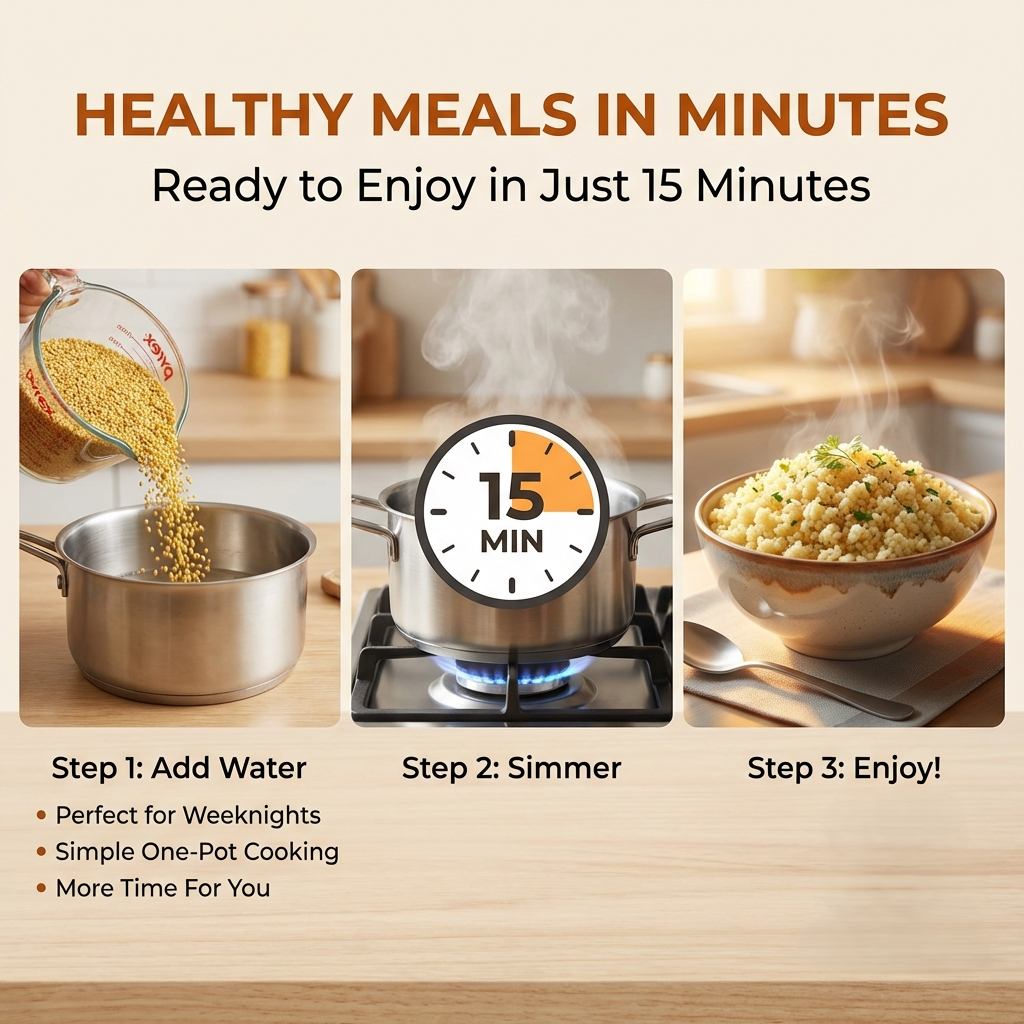 Kodo Millet Unpolished | 100% Natural & Gluten Free | Cooks In 15Mins | Kodri Seeds | High Fiber Minor Millets | Wholegrain | Low Gi - 900g