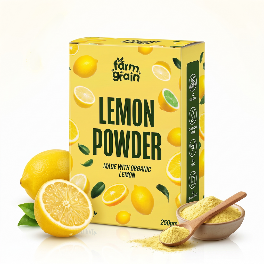 Lemon Powder - 250g | For food | juice | Lemonade | Ingredient in beverages like, Mocktails, cooking, baking, cosmetics | No Artificial colour | No preservatives | No added sugar