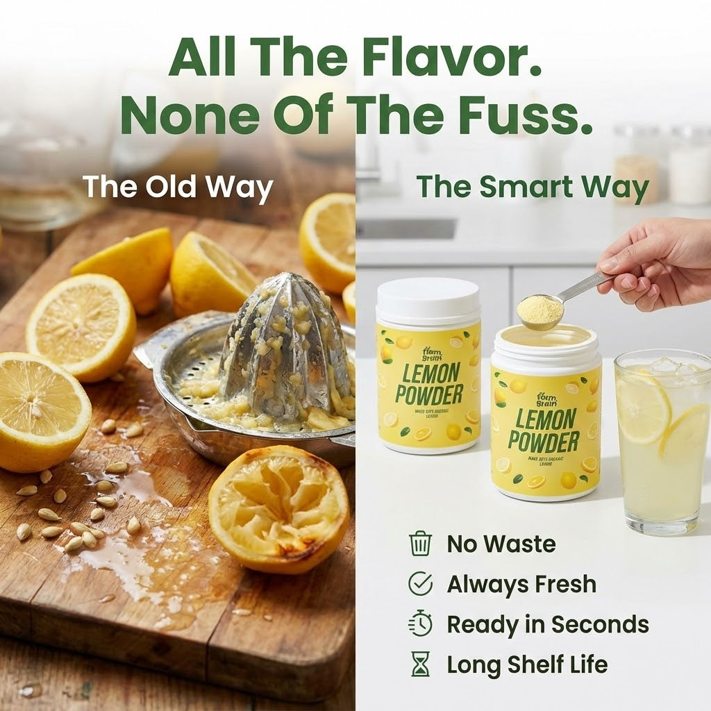 Lemon Powder - 250g | For food | juice | Lemonade | Ingredient in beverages like, Mocktails, cooking, baking, cosmetics | No Artificial colour | No preservatives | No added sugar