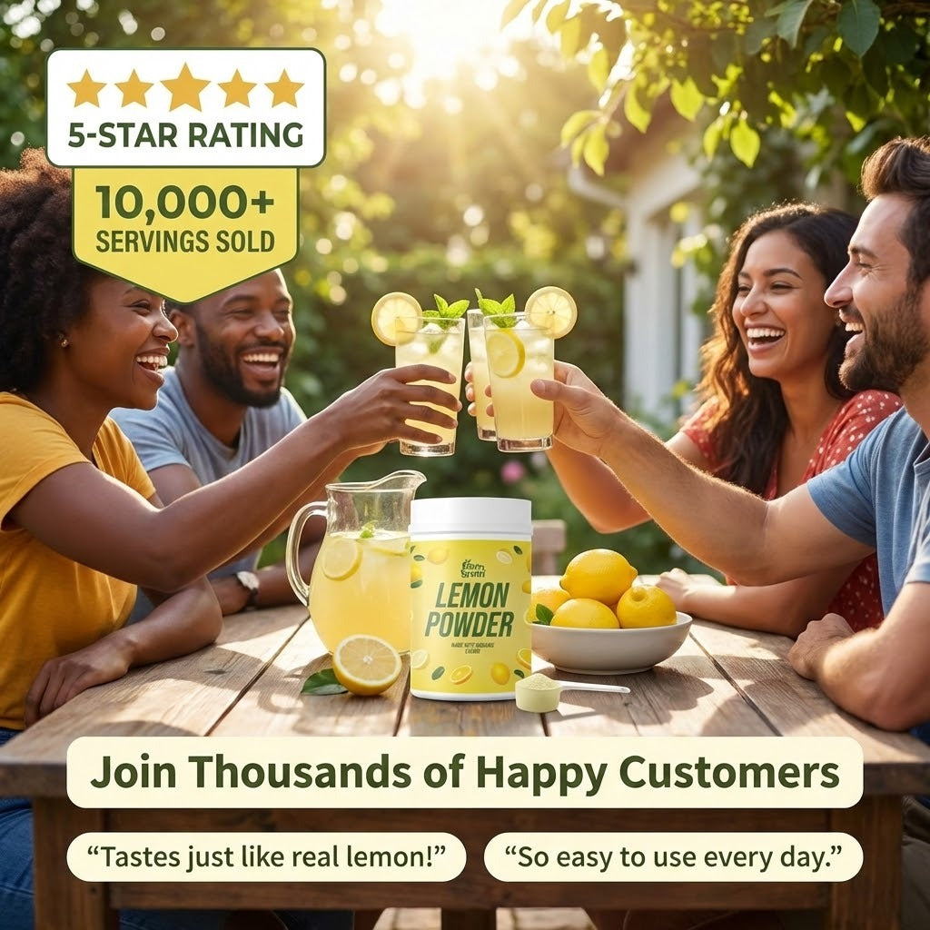 Lemon Powder - 250g | For food | juice | Lemonade | Ingredient in beverages like, Mocktails, cooking, baking, cosmetics | No Artificial colour | No preservatives | No added sugar