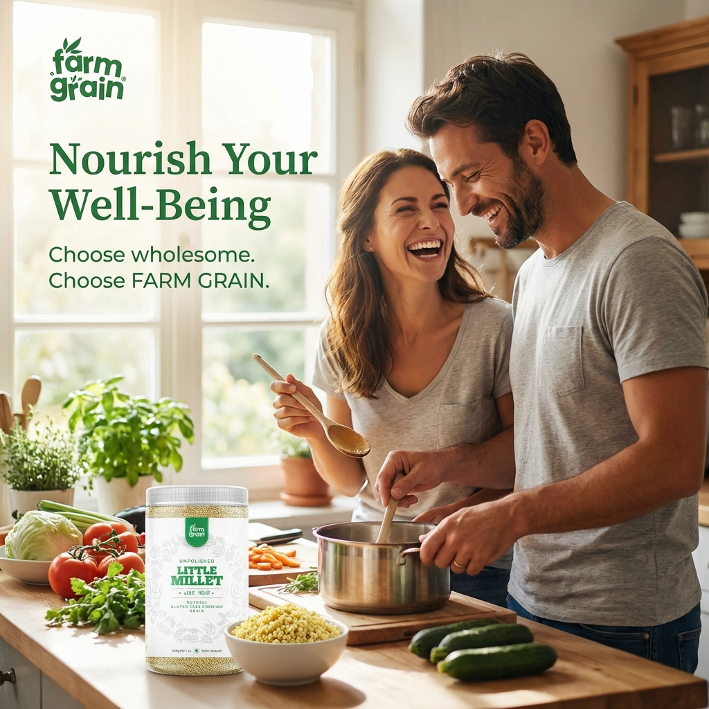 Little Millet Unpolished | 100% Natural & Gluten-Free | High Fiber Rice Alternative | Kutki Seeds | Cooks in 15 Minutes - 900g