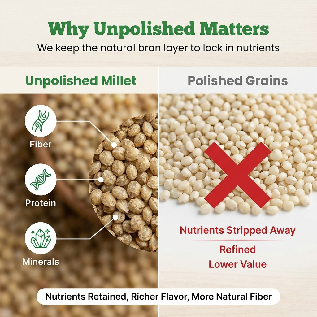 Little Millet Unpolished | 100% Natural & Gluten-Free | High Fiber Rice Alternative | Kutki Seeds | Cooks in 15 Minutes - 900g