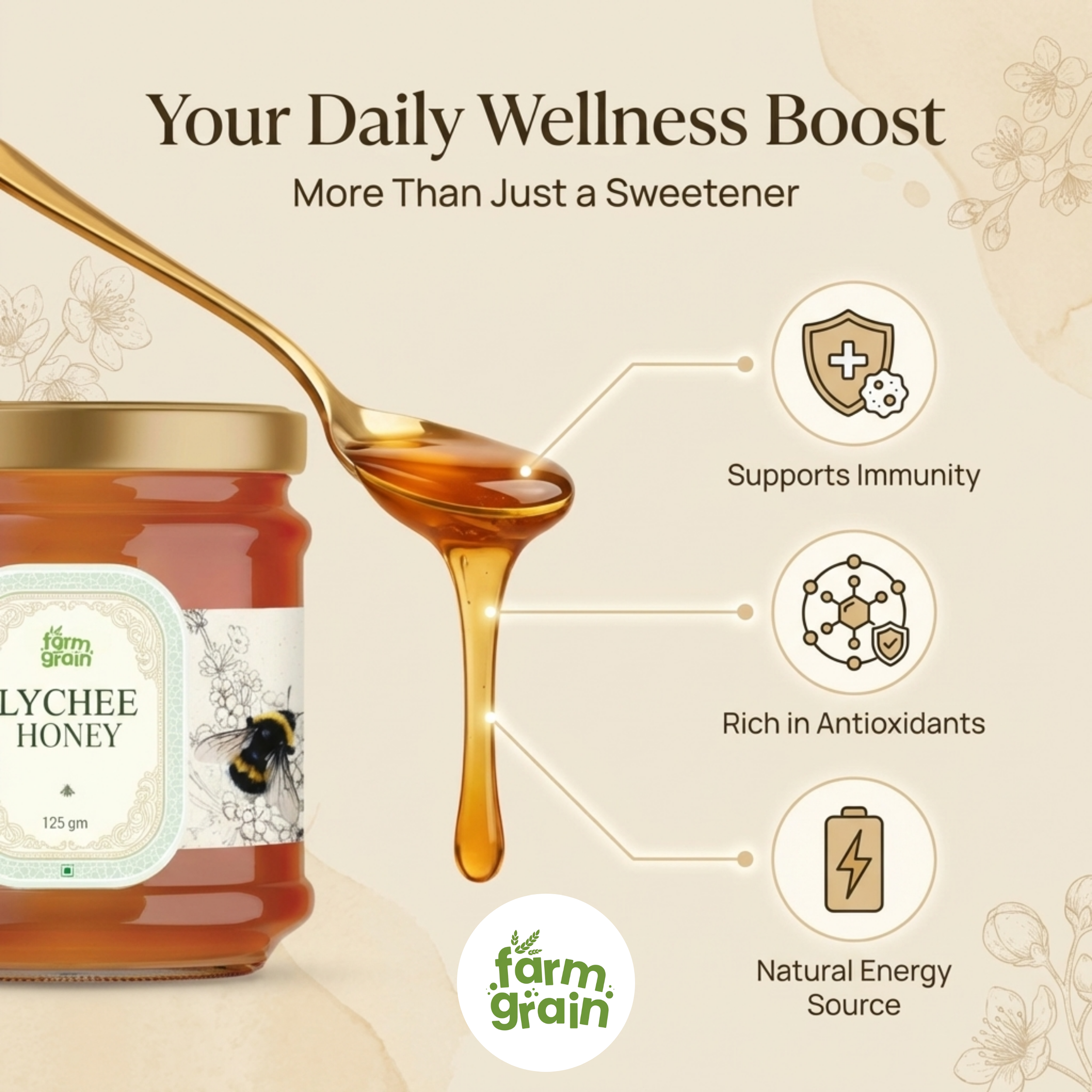 Litchi Honey organic 125g