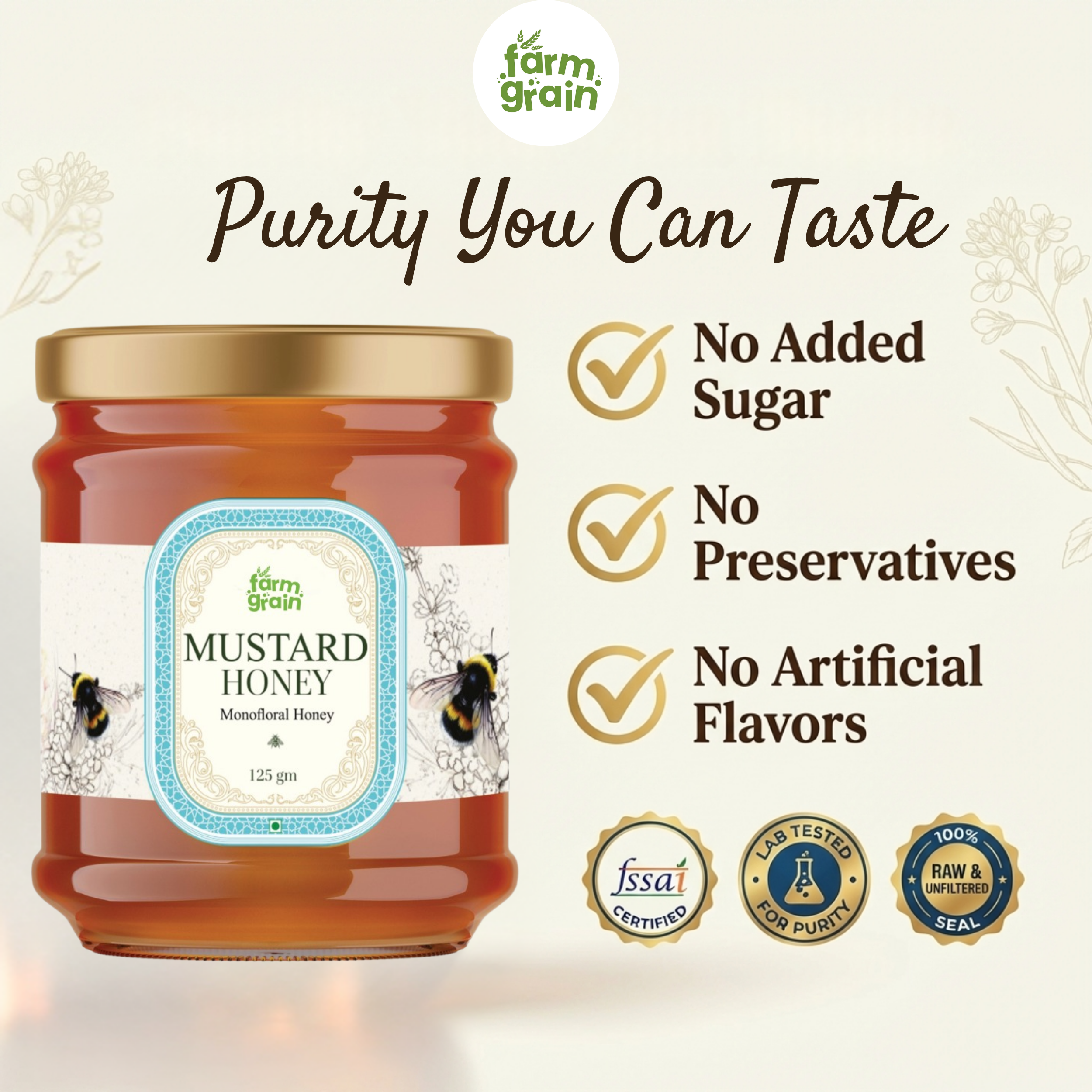 Mustard Honey organic 125g