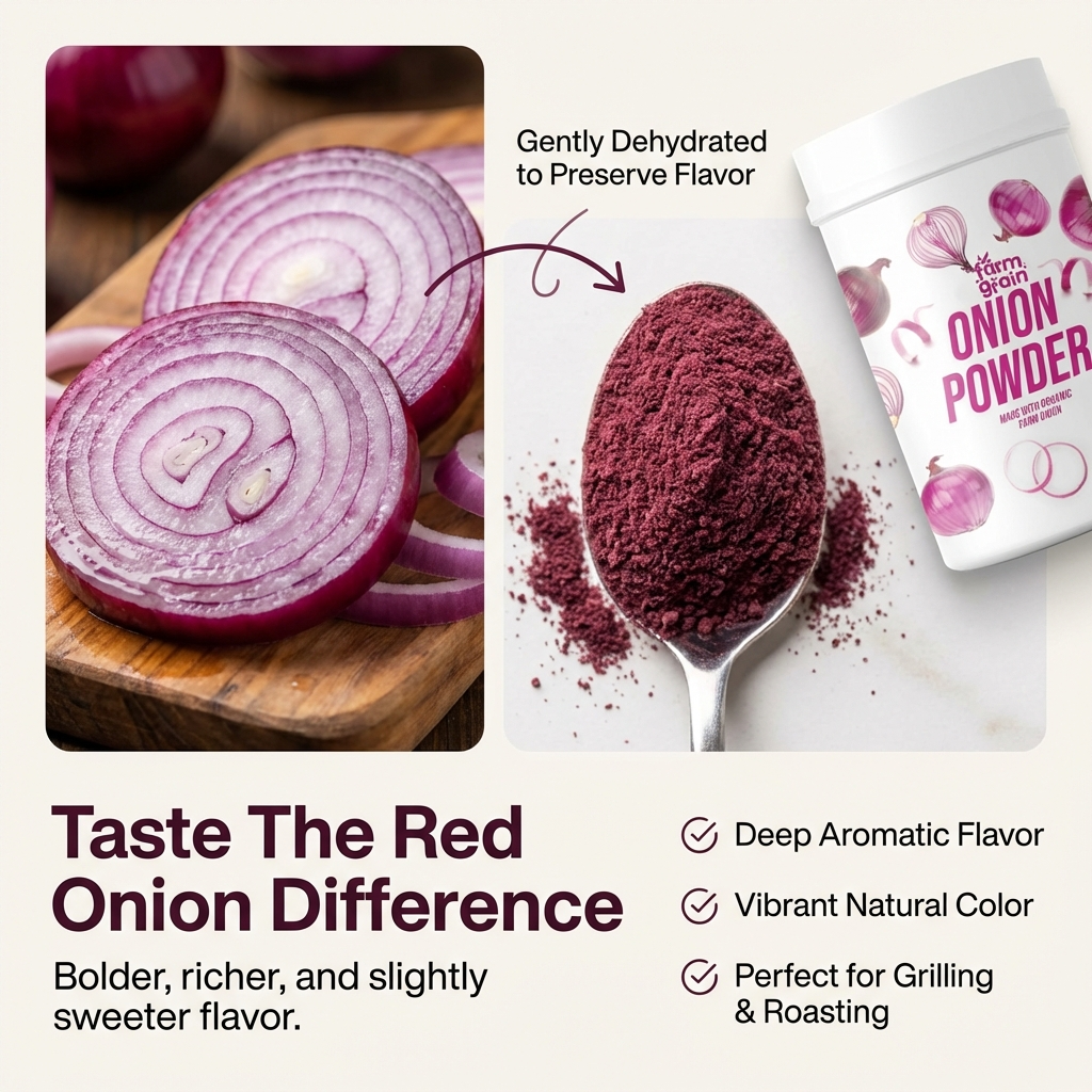 Onion Powder 250g | Pure & Natural Dehydrated Red Onion Powder | Perfect for Cooking, Seasoning & Spices | No Additives or Preservatives
