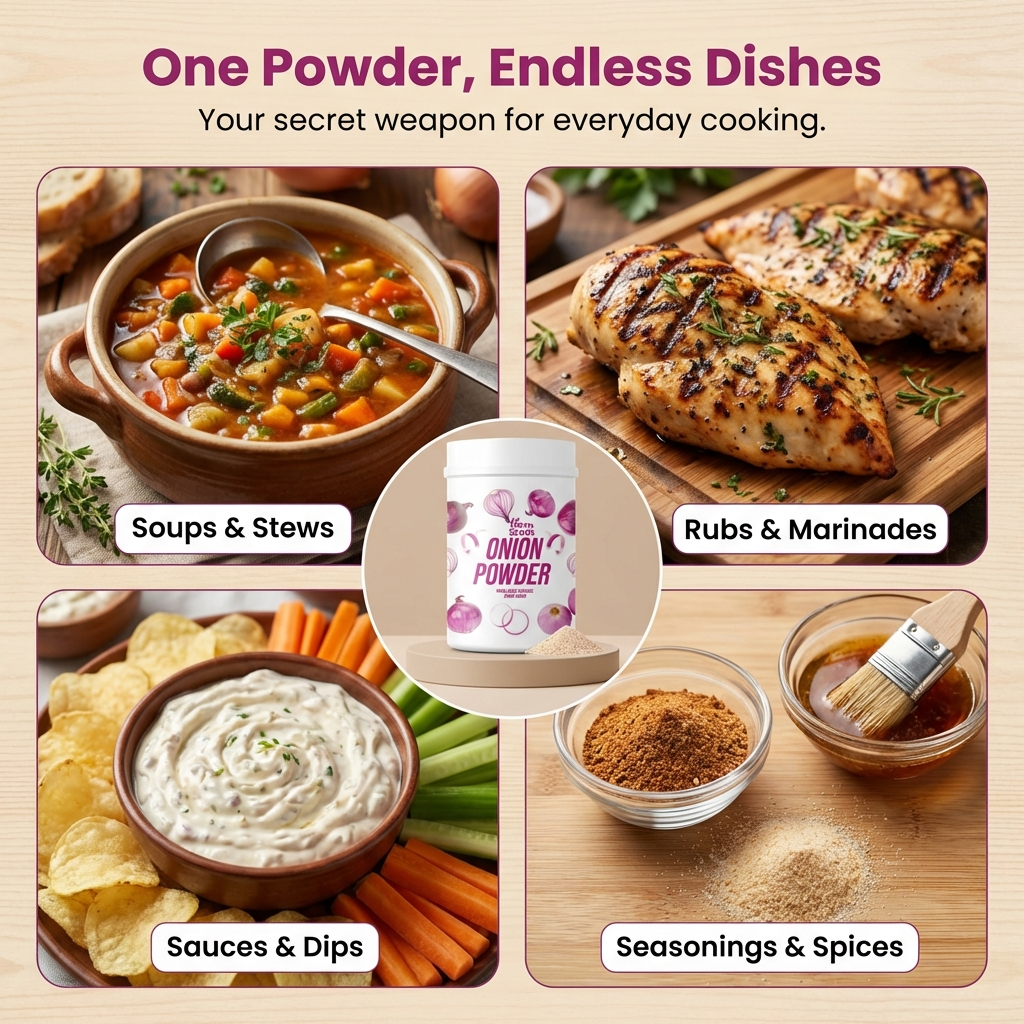 Onion Powder 250g | Pure & Natural Dehydrated Red Onion Powder | Perfect for Cooking, Seasoning & Spices | No Additives or Preservatives