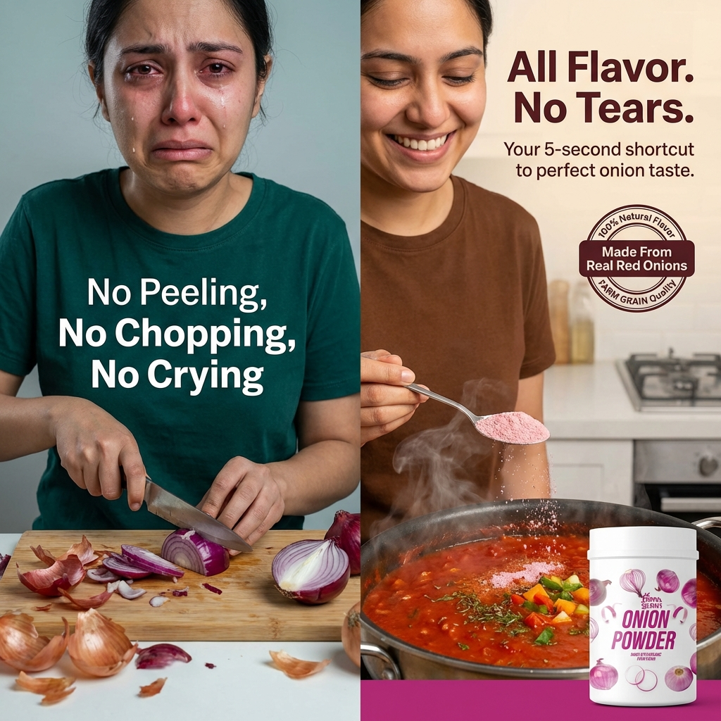Onion Powder 250g | Pure & Natural Dehydrated Red Onion Powder | Perfect for Cooking, Seasoning & Spices | No Additives or Preservatives