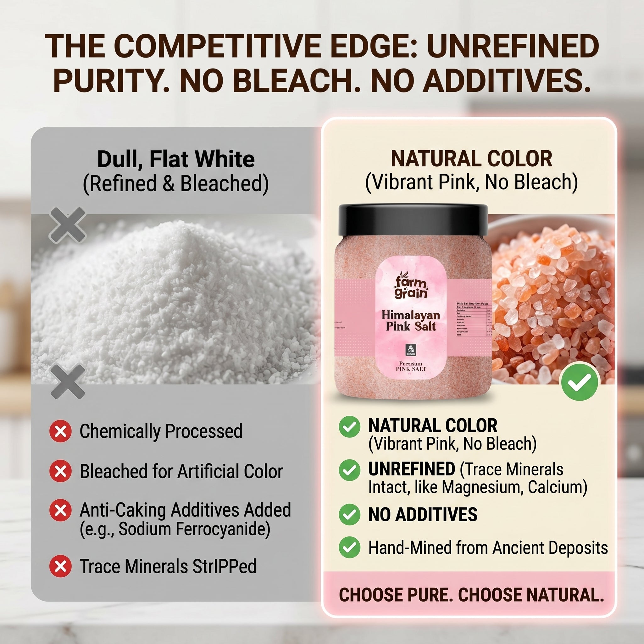 Pink salt(Himalayan salt)500g (2pack)
