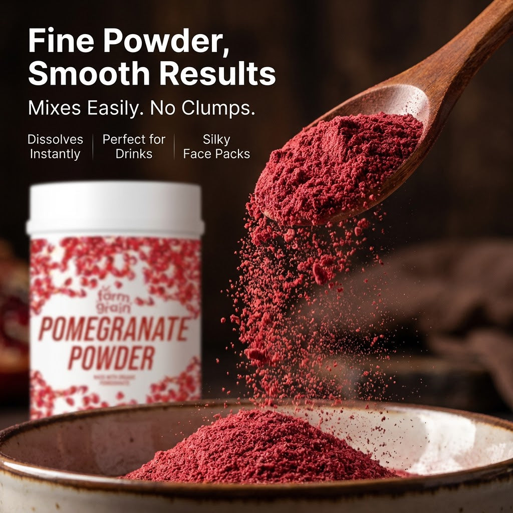 Anar Powder Pomegranate Anar Powder for Drinks & Face Packs 250g – farmgrain