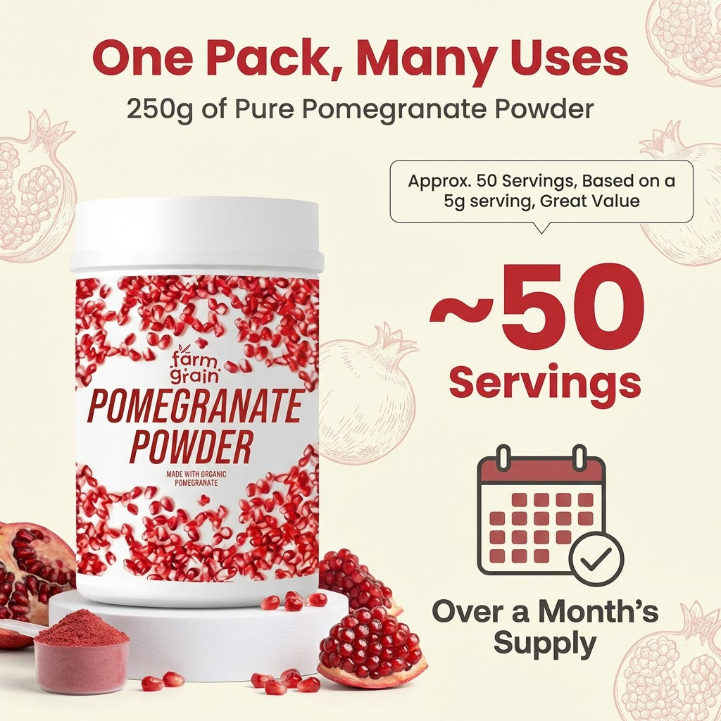 Anar Powder Pomegranate Anar Powder for Drinks & Face Packs 250g – farmgrain