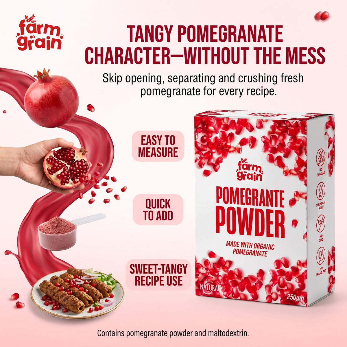 Pomegranate Anar Powder for Drinks & Face Packs 250g