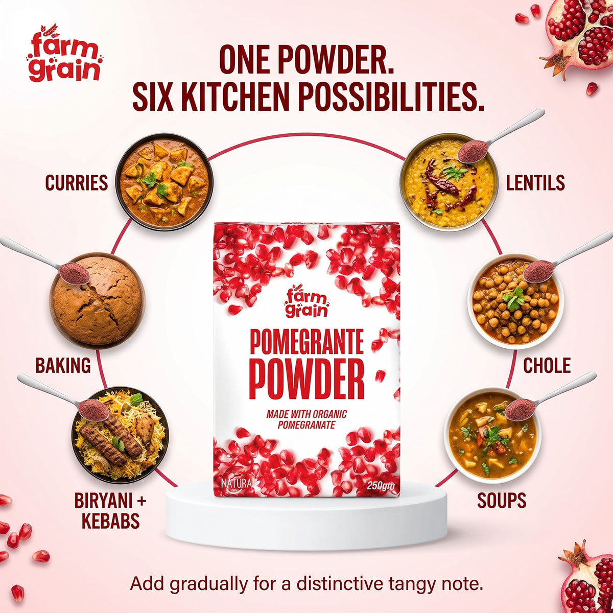 Pomegranate Anar Powder for Drinks & Face Packs 250g