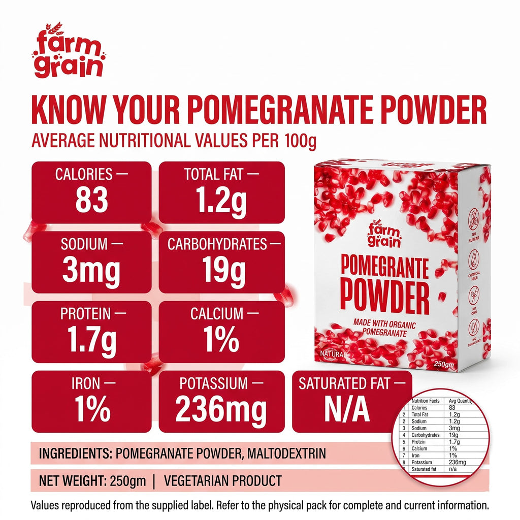 Pomegranate Anar Powder for Drinks & Face Packs 250g