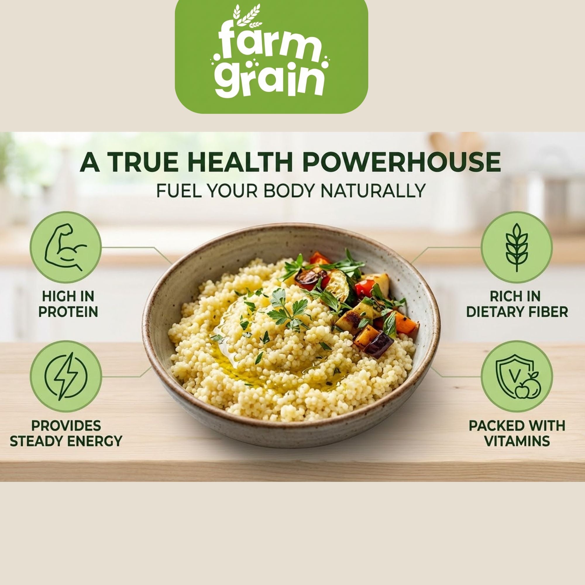 Proso Millet Unpolished | Natural Whole Grains | 900g