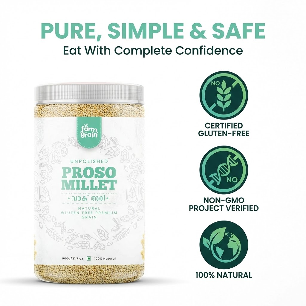 Proso Millet Unpolished | Natural Whole Grains | 900g