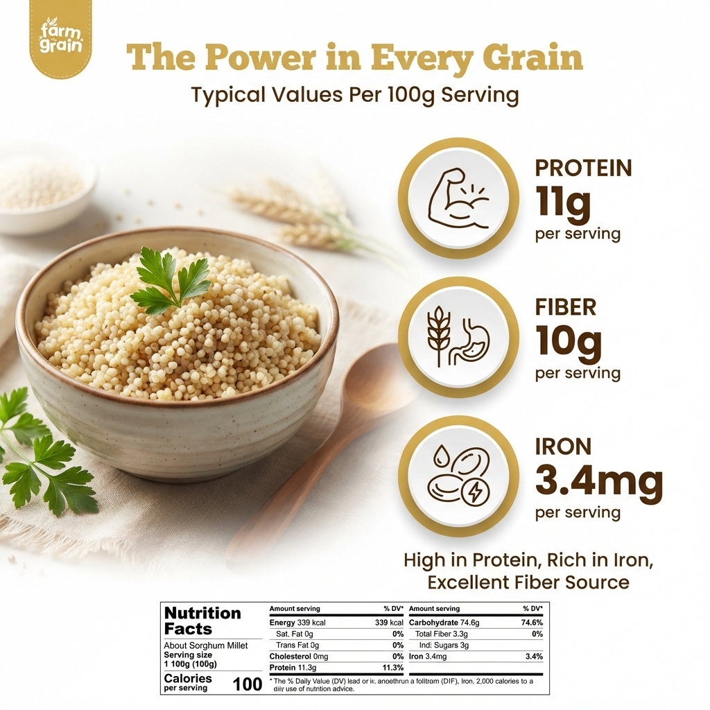 Sorghum Millet | Jowar Millets | Great Millet Bili Jola Jonnalu Cholam Natural grains 900g