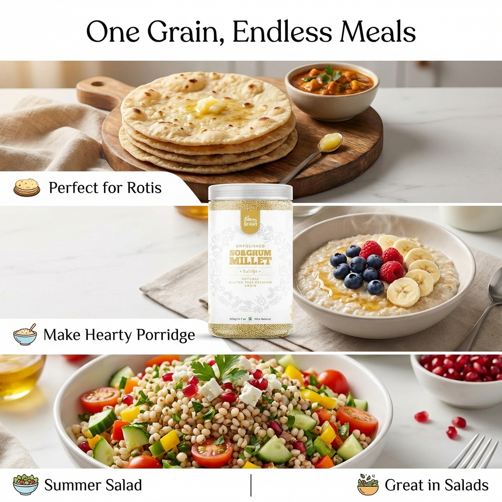 Sorghum Millet | Jowar Millets | Great Millet Bili Jola Jonnalu Cholam Natural grains 900g