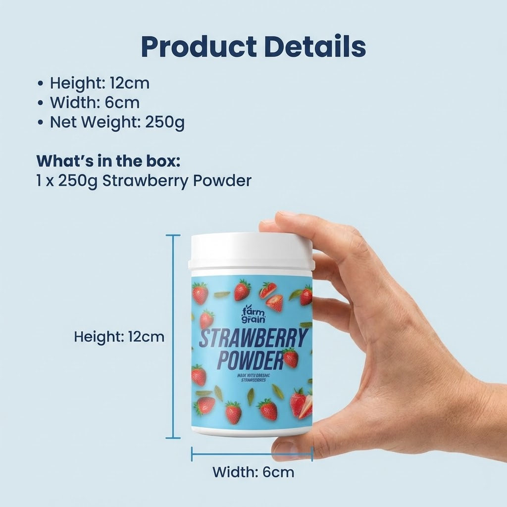 Strawberry Powder Spray Dried 250gm Smoothies, Baking, Skincare