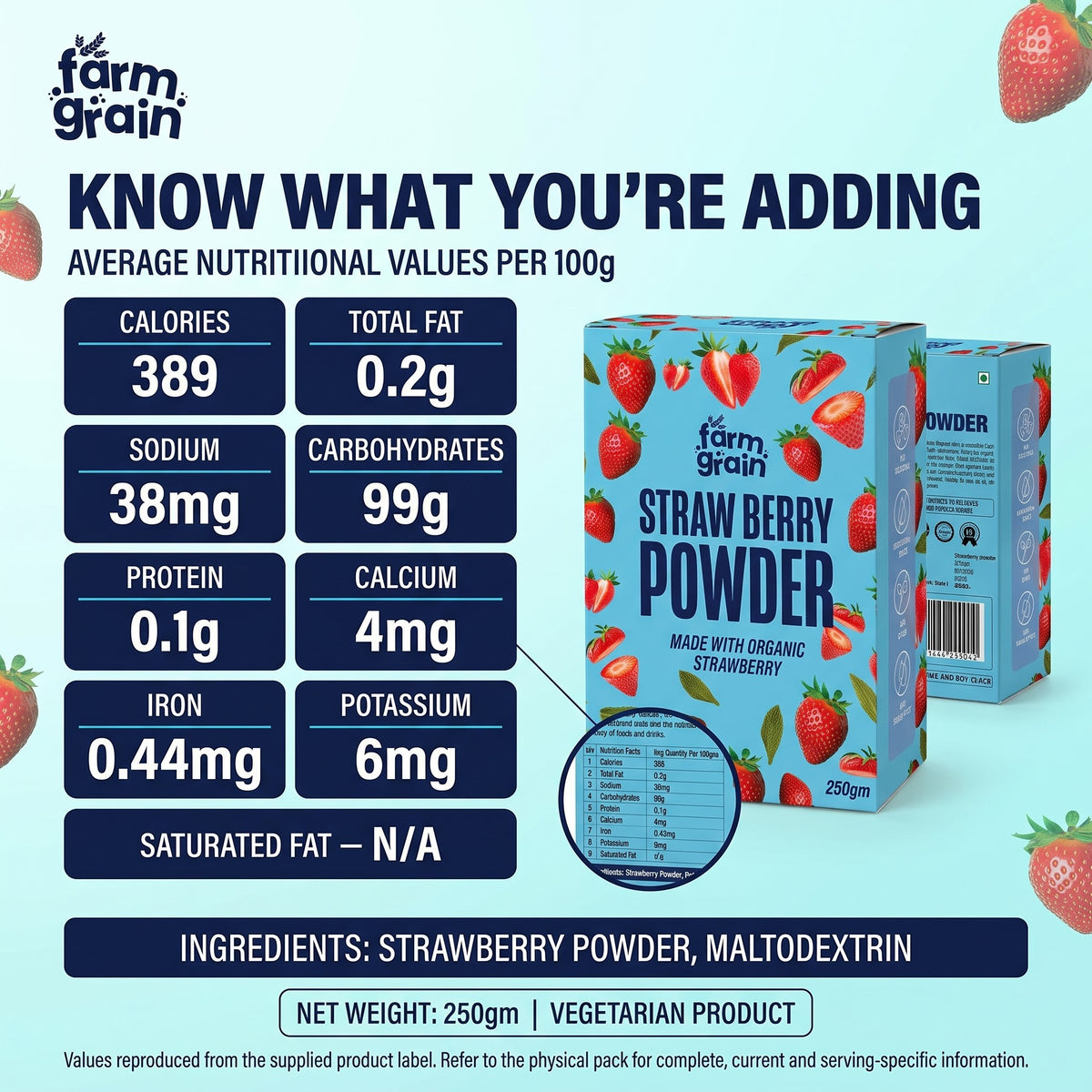 SD Strawberry Powder combo 250gm